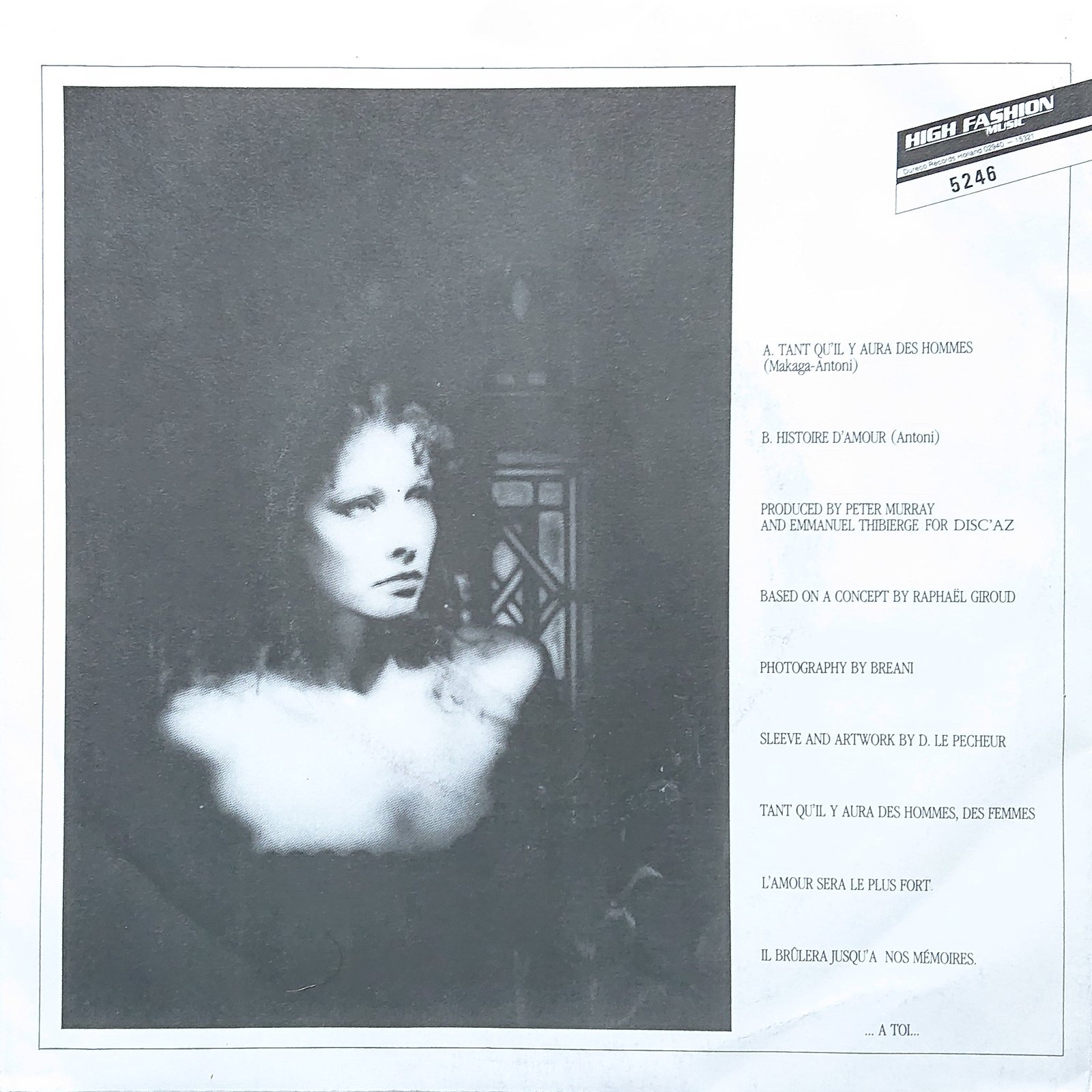 5246A Tant qu'il y aura des hommes Nani Antoni  Back cover of 5246A